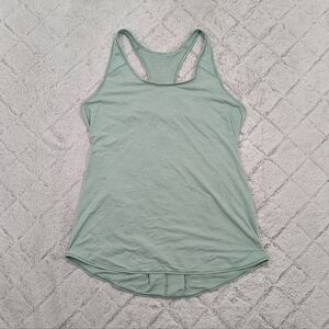 Lululemon Top Womens 4 Green Heather Essential Tank Racerback Loose Soft Yoga